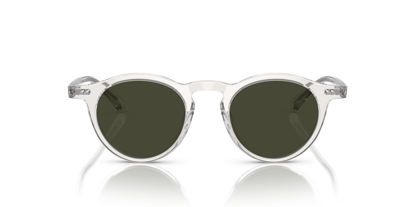 Oliver Peoples OP-13 Sun with Gravel frame and Green lenses - Image Material 