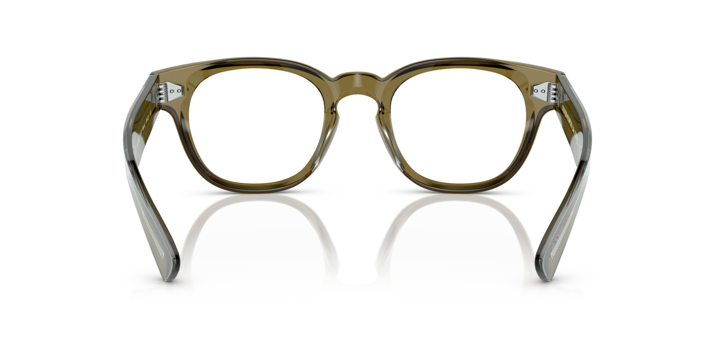 Oliver Peoples Allenby mit Dusty Olive Gestell - Bild Stegplättchen