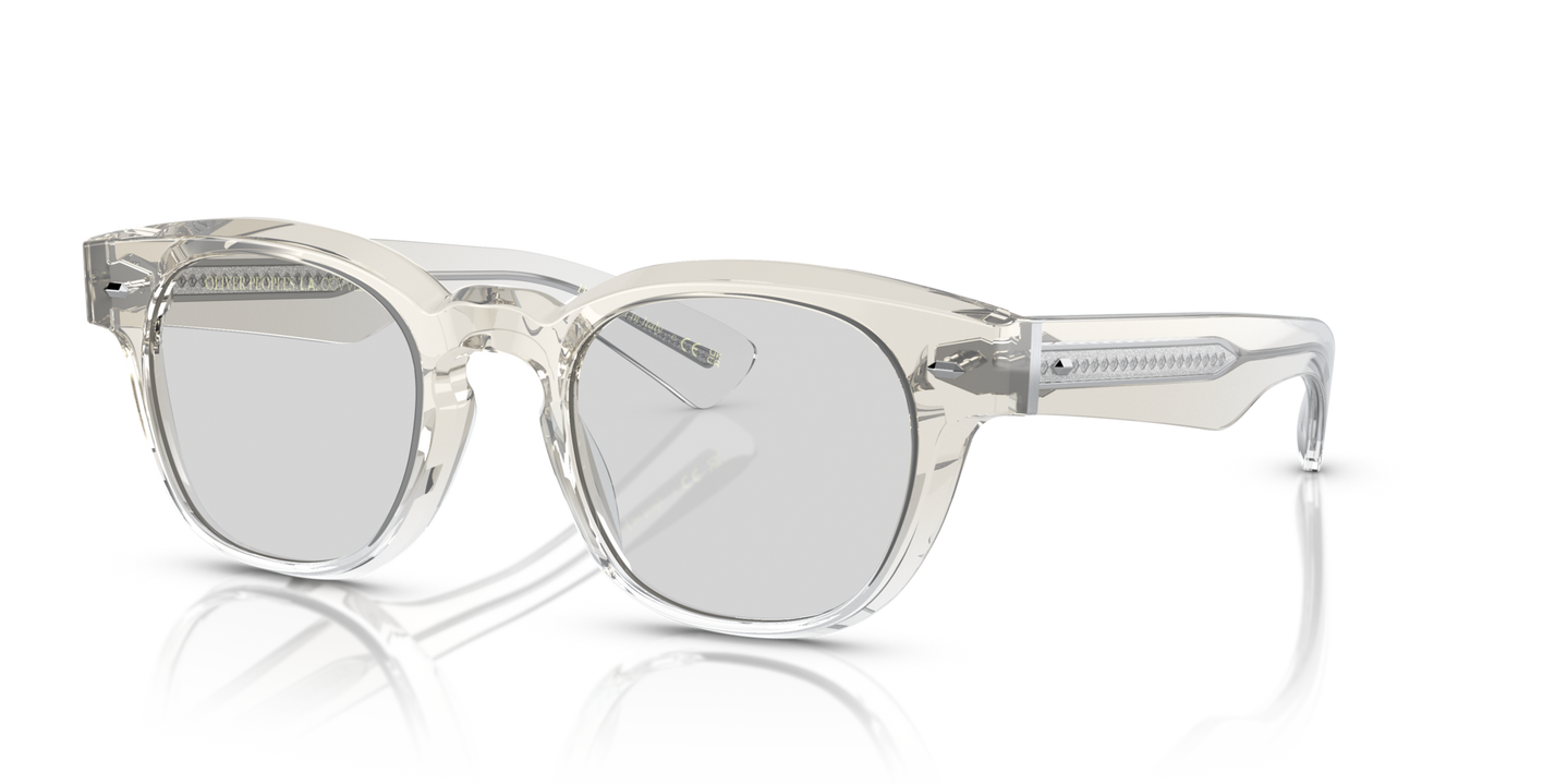 Oliver Peoples Allenby con montatura Nero a Rombi/Crystal Sfumato - Immagine Placchette
