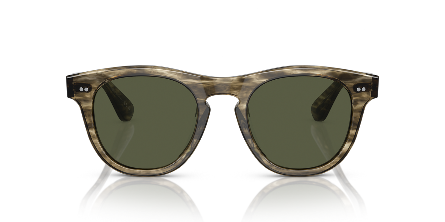 Oliver Peoples Rorke with Soft Olive Gradient frame and Green lenses - Image Material 