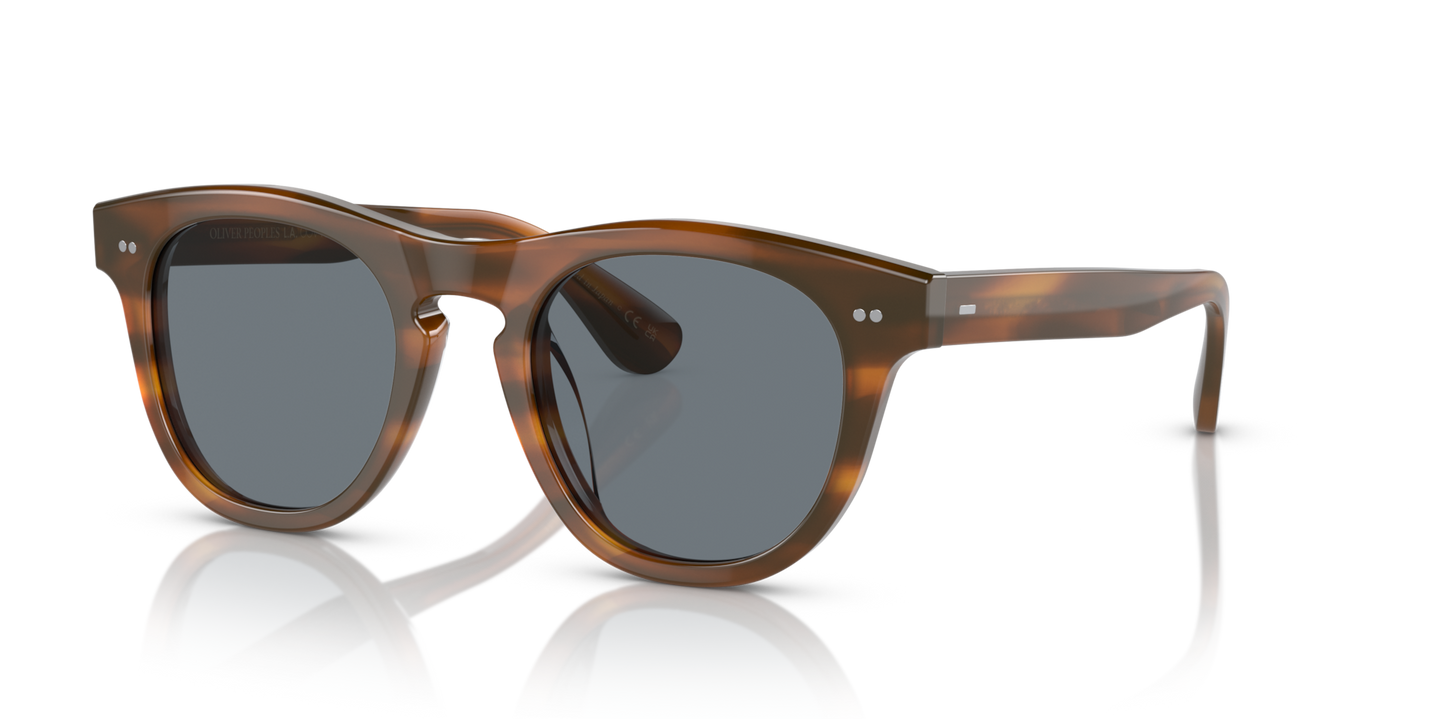 Oliver Peoples Rorke con montura Sicomoro y lentes Azul - Imagen Pernos
