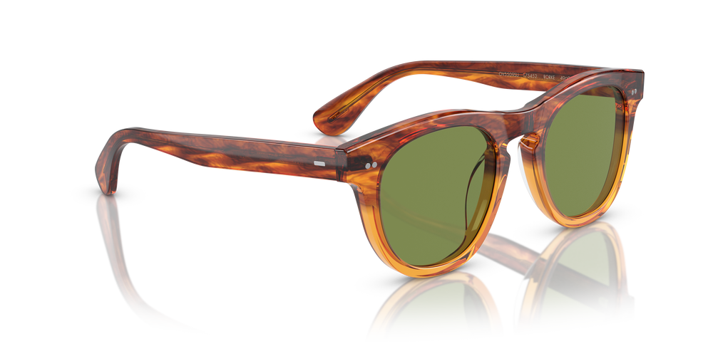 Sie Oliver Peoples Rorke mit Dark Amber Gradient Gestell und Grün Gläsern - Das Bild 3