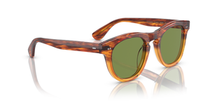 Sie Oliver Peoples Rorke mit Dark Amber Gradient Gestell und Grün Gläsern - Das Bild 3