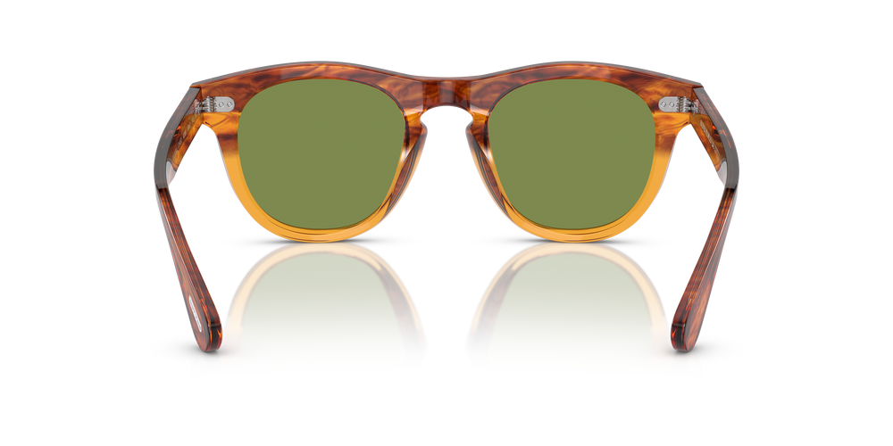 Sie Oliver Peoples Rorke mit Dark Amber Gradient Gestell und Grün Gläsern - Das Bild 5