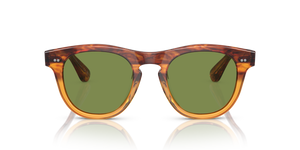 Oliver Peoples Rorke avec une monture Ambre foncé dégradé et des verres Vert - image 2