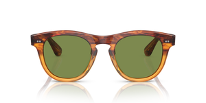 Sie Oliver Peoples Rorke mit Dark Amber Gradient Gestell und Grün Gläsern - Das Bild 2