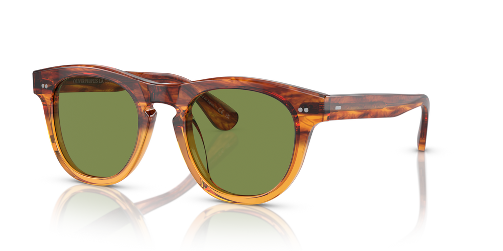 Oliver Peoples Rorke con montura Degradado ámbar oscuro y lentes Verde - imagen 5