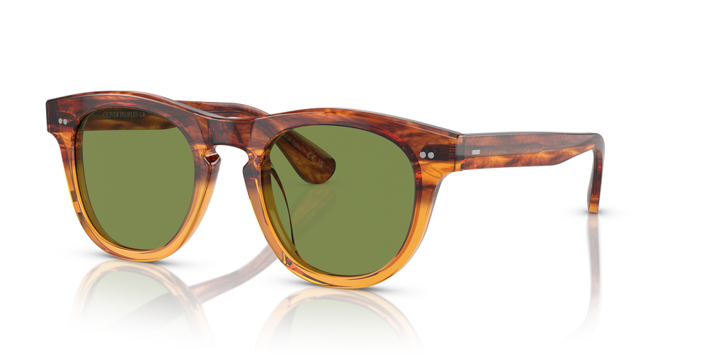 Oliver Peoples Rorke with Dark Amber Gradient frame and Green lenses - Image 6