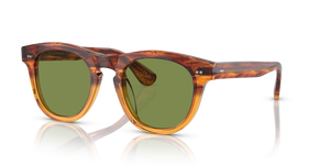 Oliver Peoples Rorke with Dark Amber Gradient frame and Green lenses - Image 1
