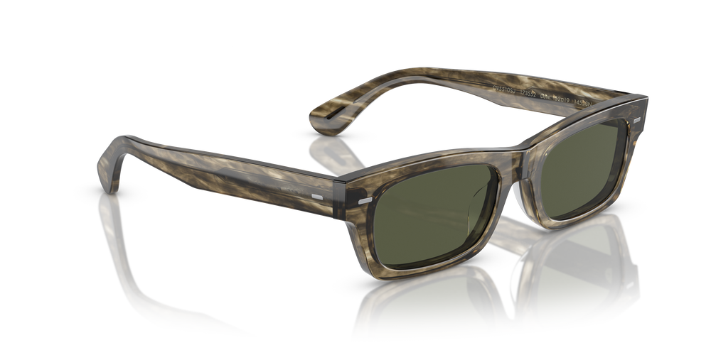 Oliver Peoples Davri with Soft Olive Bark frame and Green lenses - Image 3