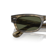 Sie Oliver Peoples Davri mit Soft Olivgrün Bark Gestell und Grün Gläsern - Variant