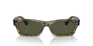 Oliver Peoples Davri with Soft Olive Bark frame and Green lenses - Image 2