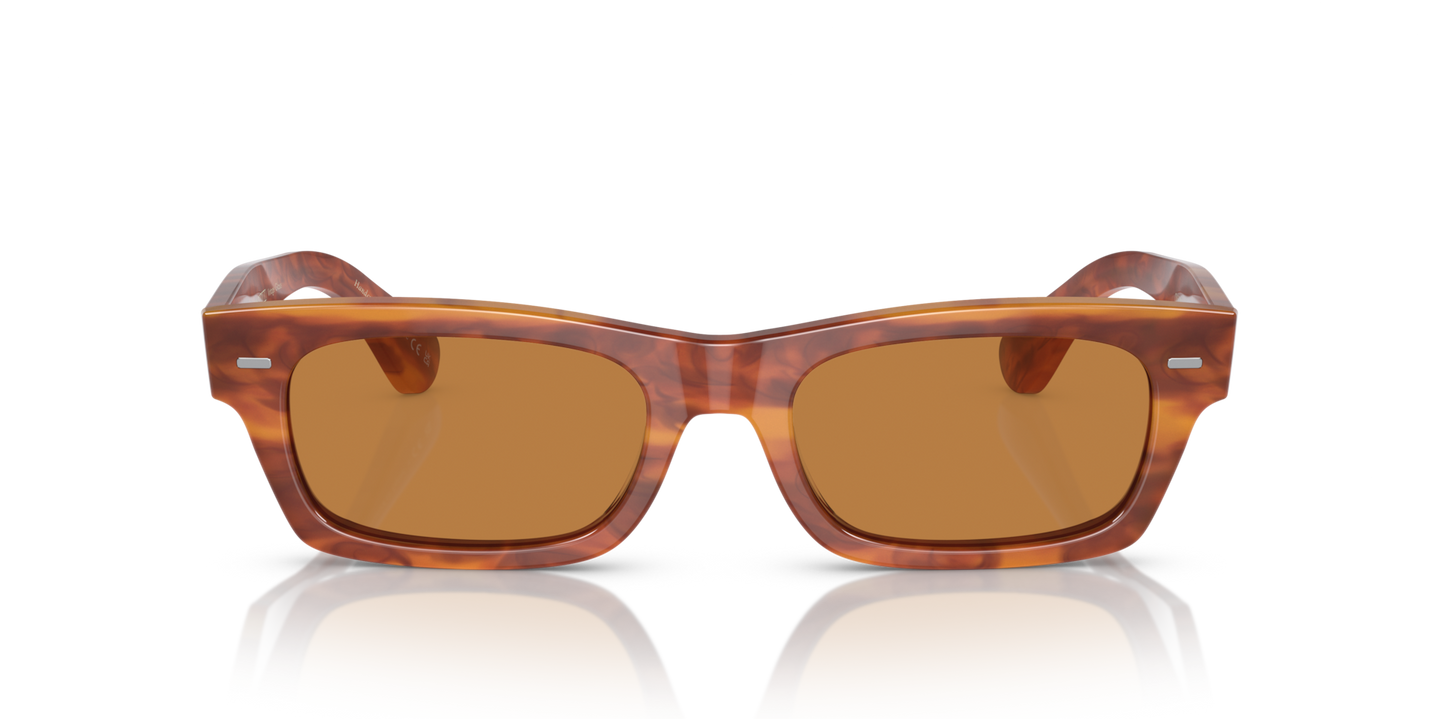 Sie Oliver Peoples Davri mit Sugi Tortoise Gestell und Braun Gläsern - Bild Material