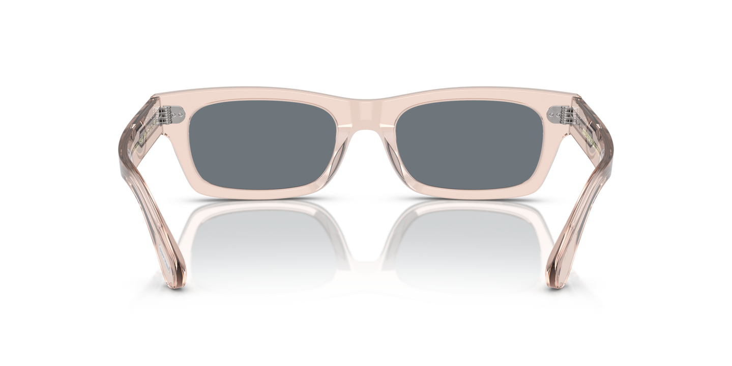 Oliver Peoples Davri with Cherry Blossom frame and Blue lenses - Image Nosepads