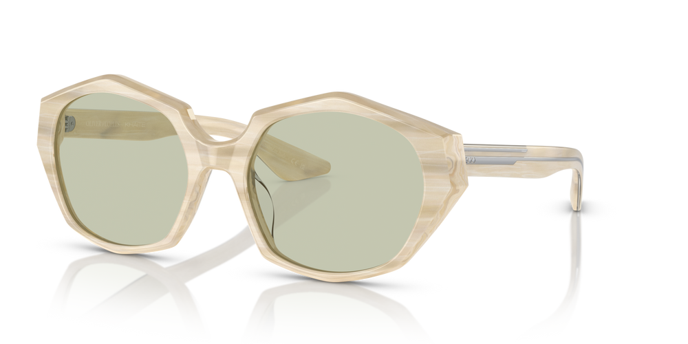Oliver Peoples 1971C with Beige Silk frame and Green lenses - image 2
