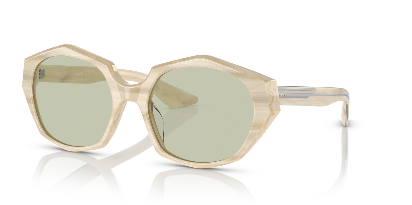 Oliver Peoples 1971C avec une monture Satiné beige et des verres Vert - Image Points