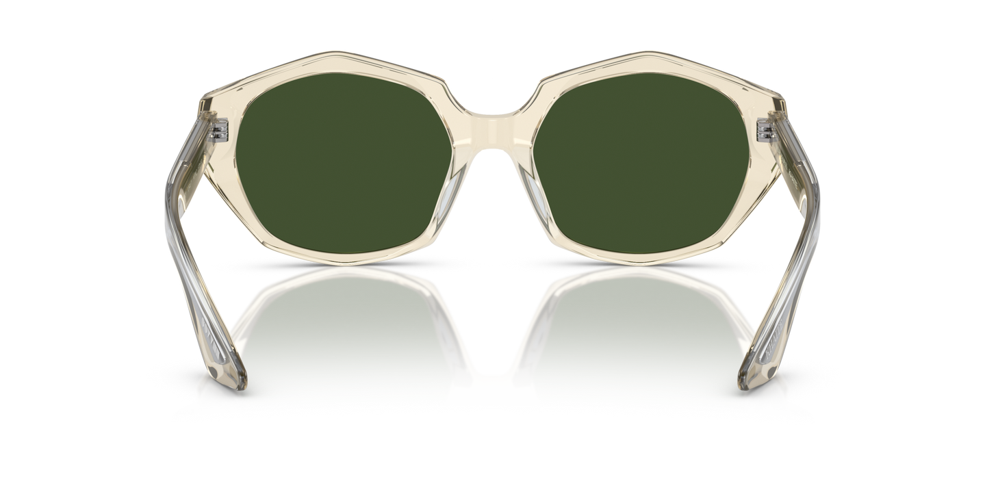 Oliver Peoples 1971C avec une monture Chamois et des verres Vert - Image Plaquettes de nez