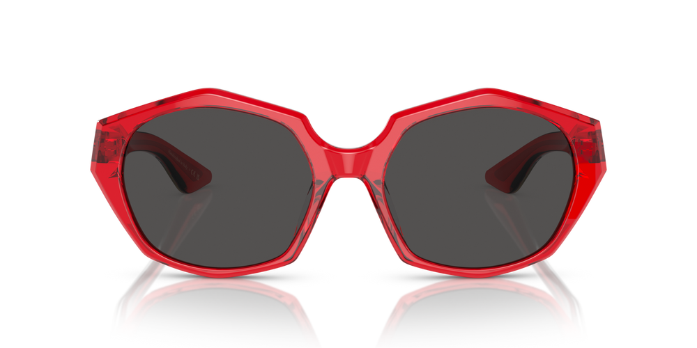 Oliver Peoples 1971C avec une monture Rouge translucide et des verres Gris - image 2