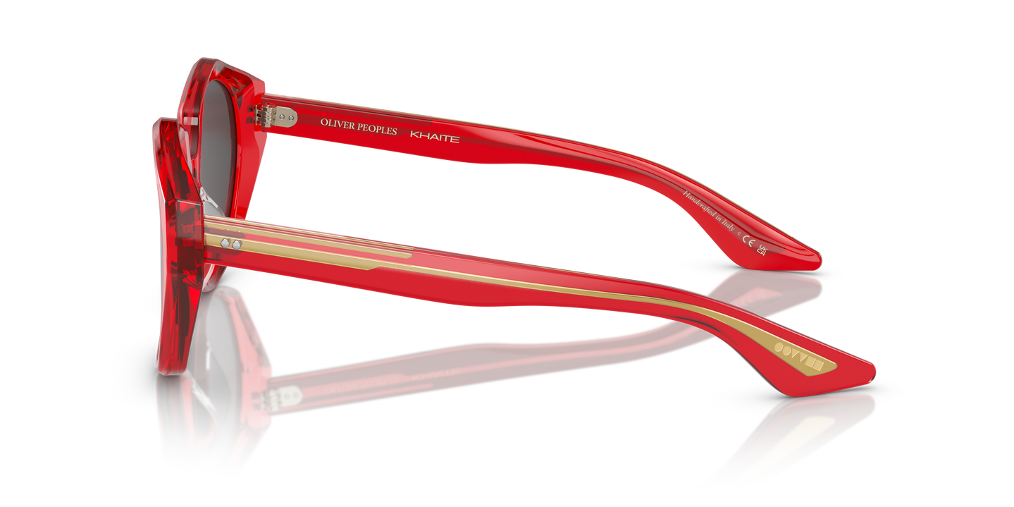 Oliver Peoples 1971C with Translucent Red frame and Grey lenses