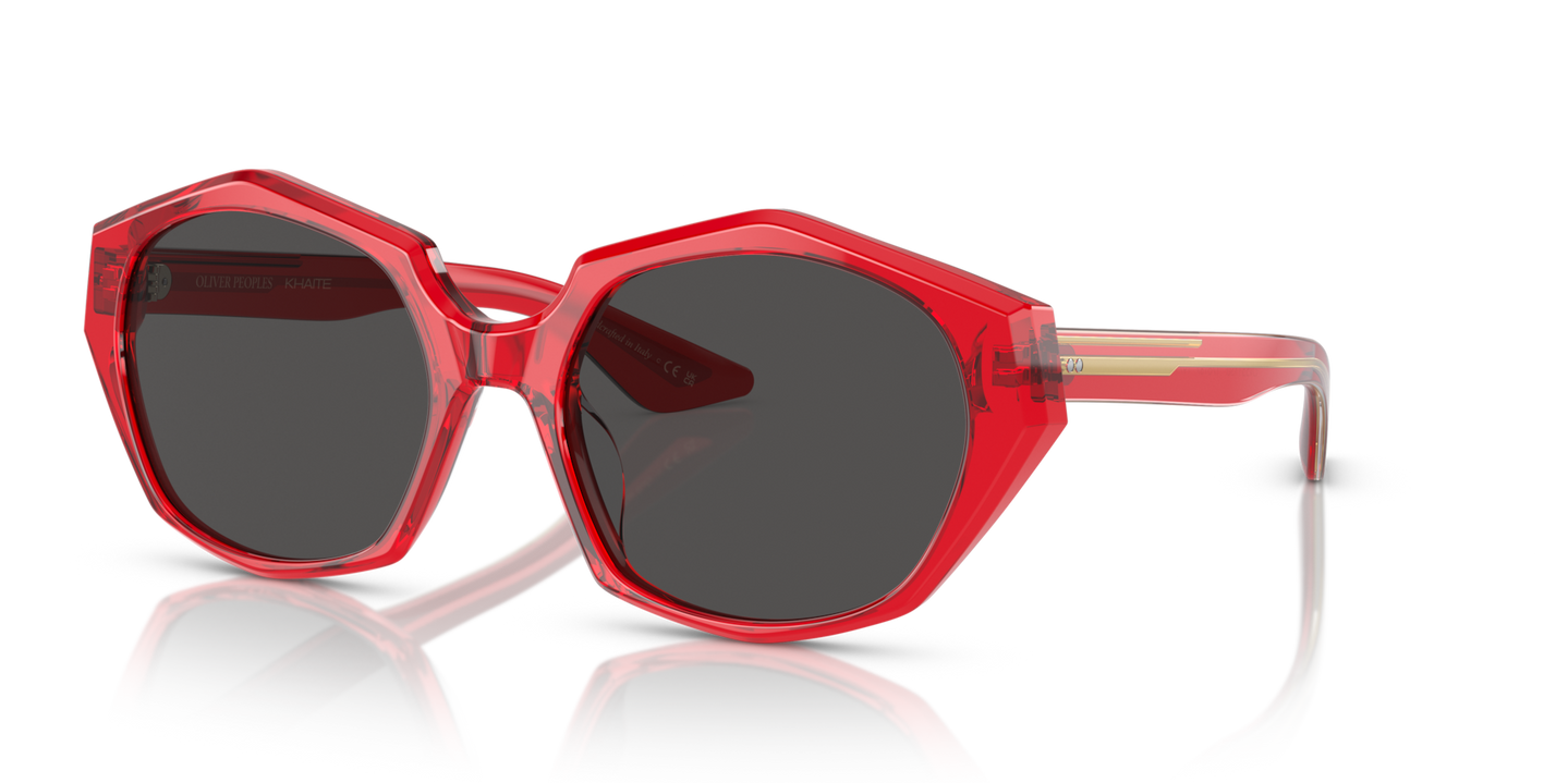 Oliver Peoples 1971C with Translucent Red frame and Grey lenses - Image Pins