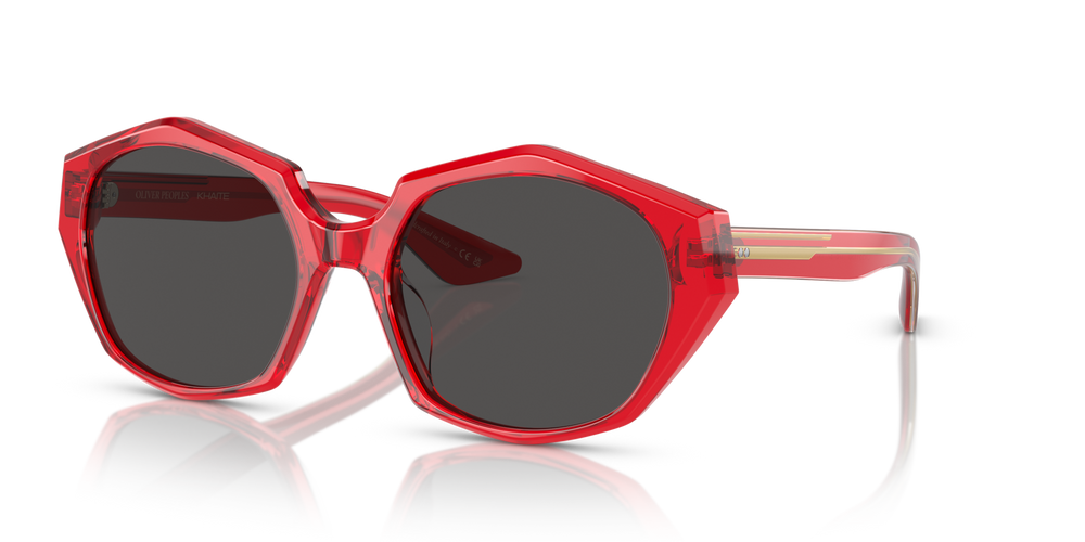 Oliver Peoples 1971C con montatura Rosso Traslucido e lenti  Grigio - immagine 5