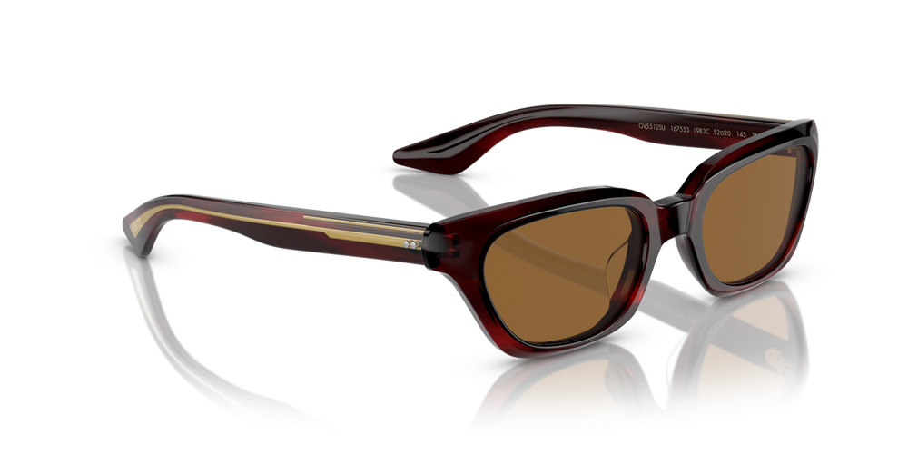 Oliver Peoples 1983C con montura Corteza rojo burdeos y lentes Marrón - imagen 3