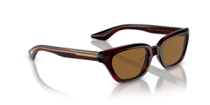 Oliver Peoples 1983C con montura Corteza rojo burdeos y lentes Marrón - El 3