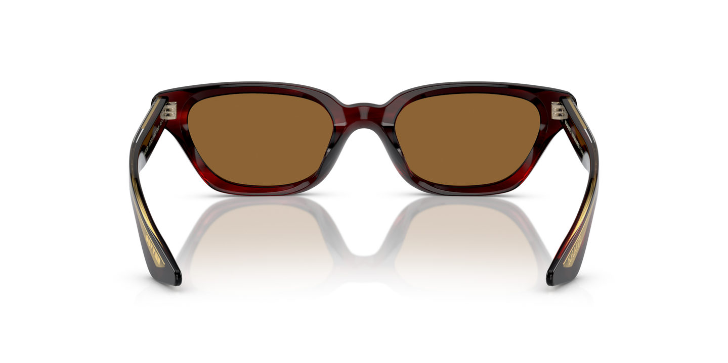 Oliver Peoples 1983C with Bordeaux Bark frame and Brown lenses - Image Nosepads