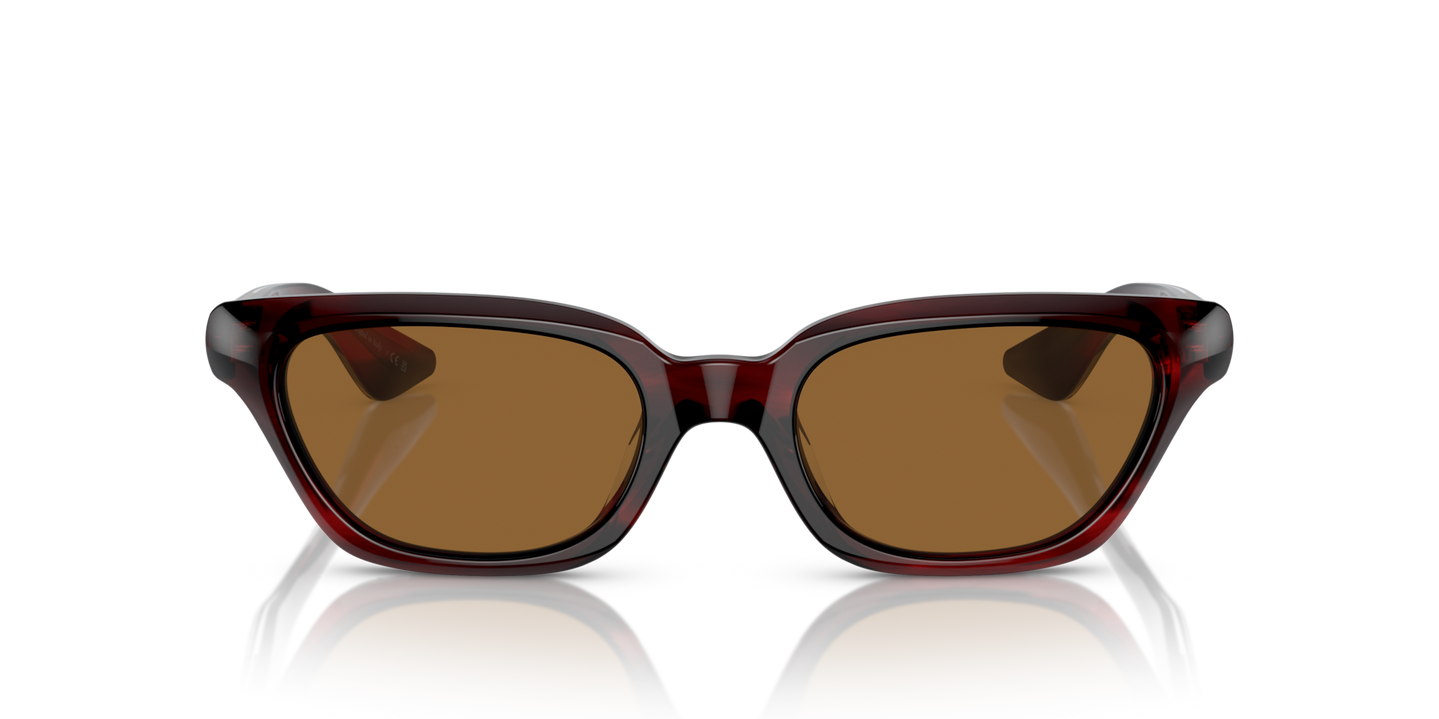 Oliver Peoples 1983C with Bordeaux Bark frame and Brown lenses - Image Lenses
