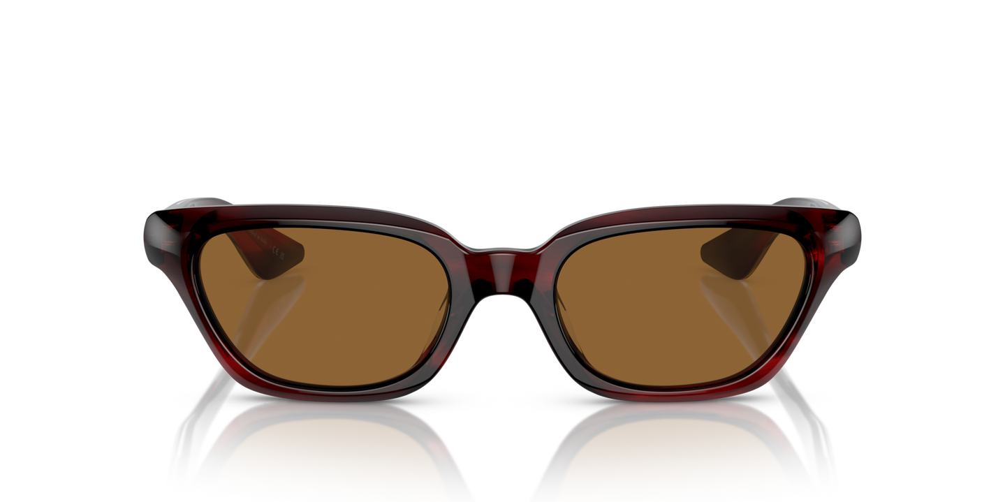 Oliver Peoples 1983C with Bordeaux Bark frame and Brown lenses - Image Lenses