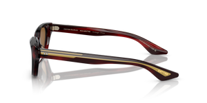 Oliver Peoples 1983C con montura Corteza rojo burdeos y lentes Marrón - El 4