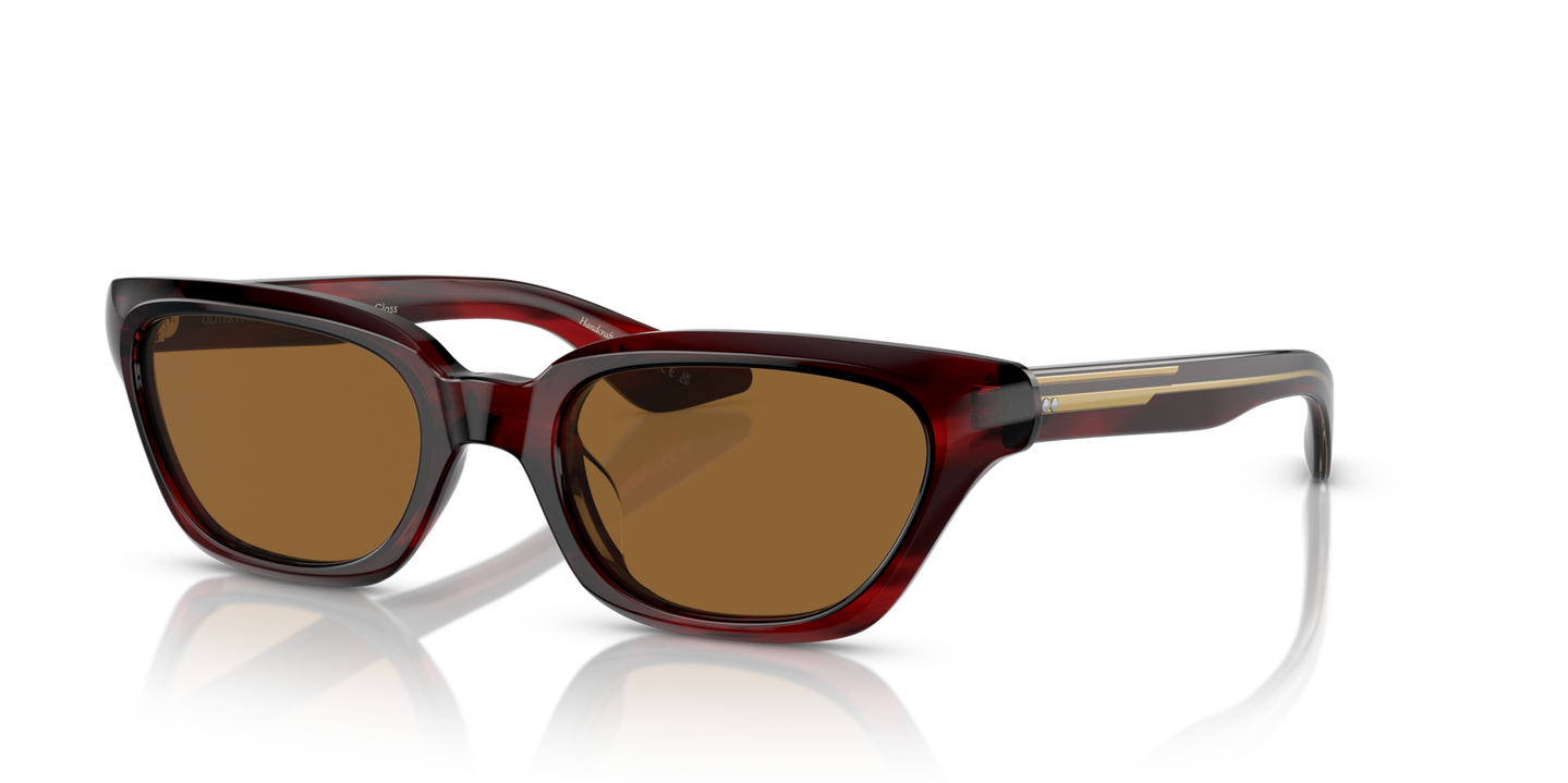 Oliver Peoples 1983C with Bordeaux Bark frame and Brown lenses - Image Pins