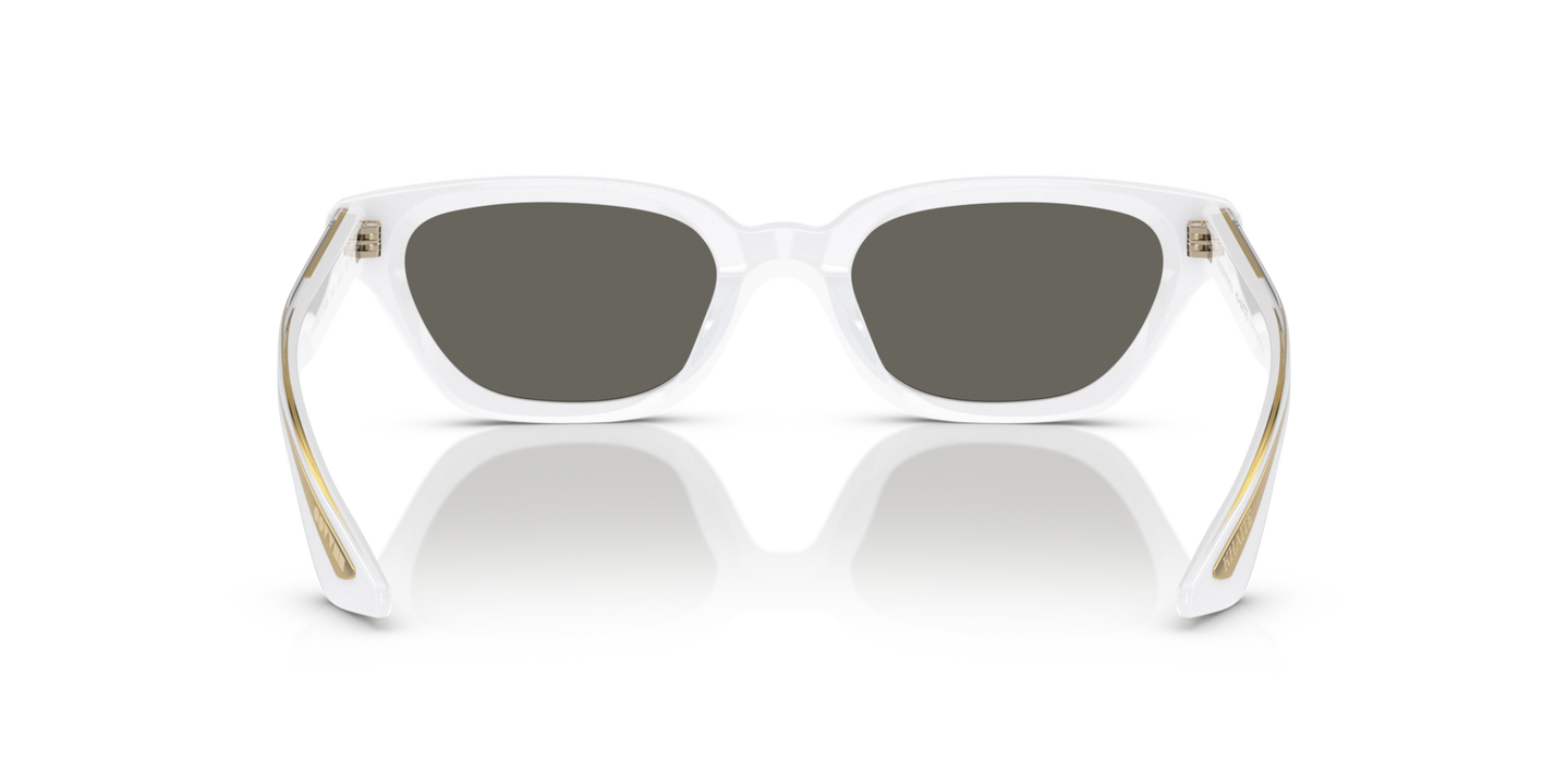 Oliver Peoples 1983C con montura Blanco y lentes Gris - Imagen Plaquetas nasales