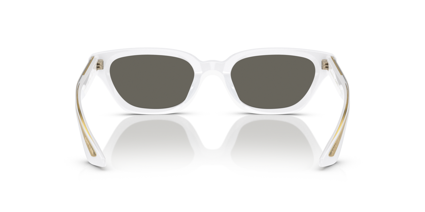 Oliver Peoples 1983C with White frame and Grey lenses - Image Nosepads