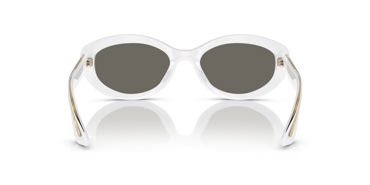 Oliver Peoples 1969C with White frame and Grey lenses - Image Nosepads