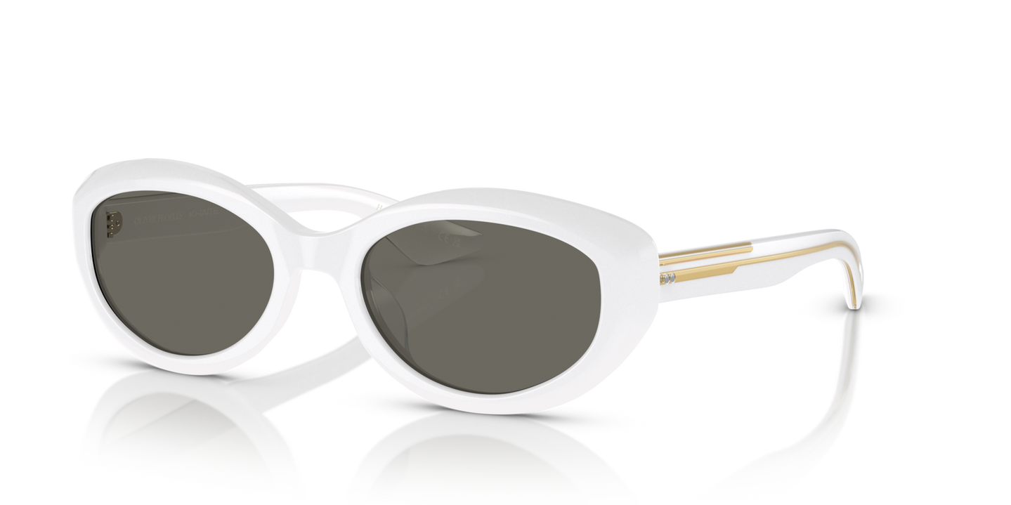 Oliver Peoples 1969C with White frame and Grey lenses - Image Pins