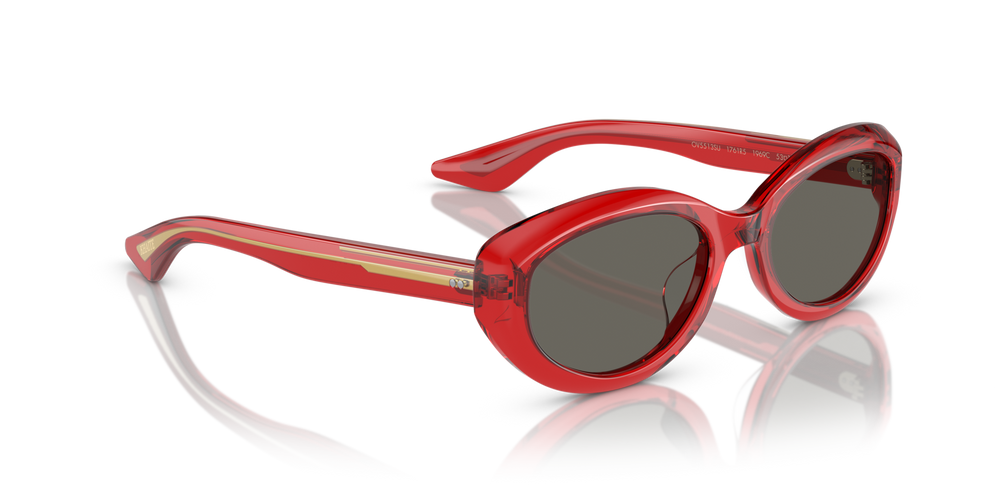 Oliver Peoples 1969C con montatura Rosso Traslucido e lenti  Grigio - immagine 3