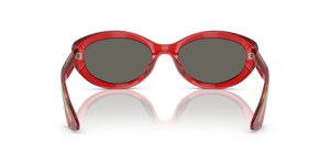 Oliver Peoples 1969C avec une monture Rouge translucide et des verres Gris - L'image 5