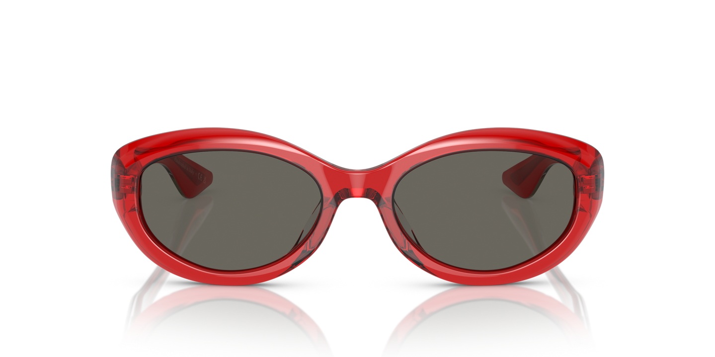 Oliver Peoples 1969C with Translucent Red frame and Grey lenses - Image Lenses
