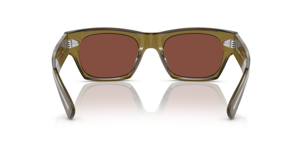 Oliver Peoples Kasdan con montatura Verde Oliva Sbiadito e lenti  Rosso - L'immagine 5