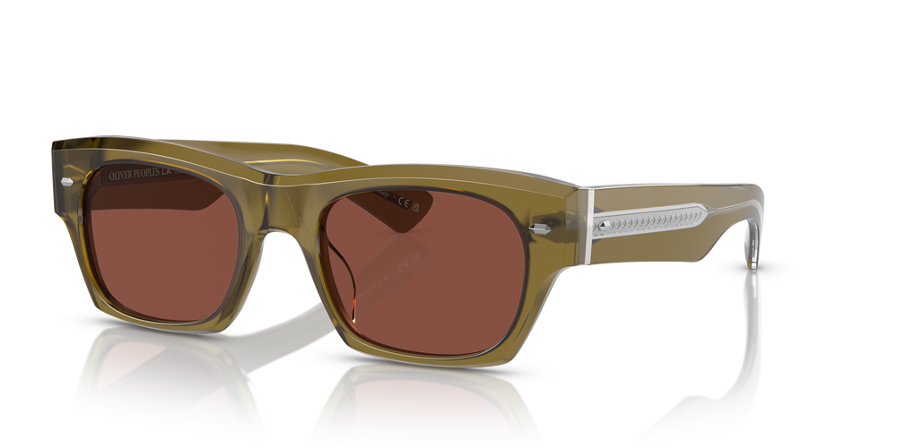 Oliver Peoples Kasdan with Dusty Olive frame and Red lenses - Image 1