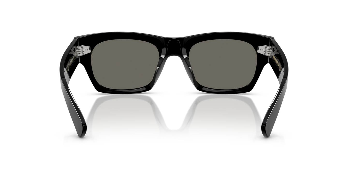 Oliver Peoples Kasdan 18K with Black frame and Grey lenses - Image Nosepads