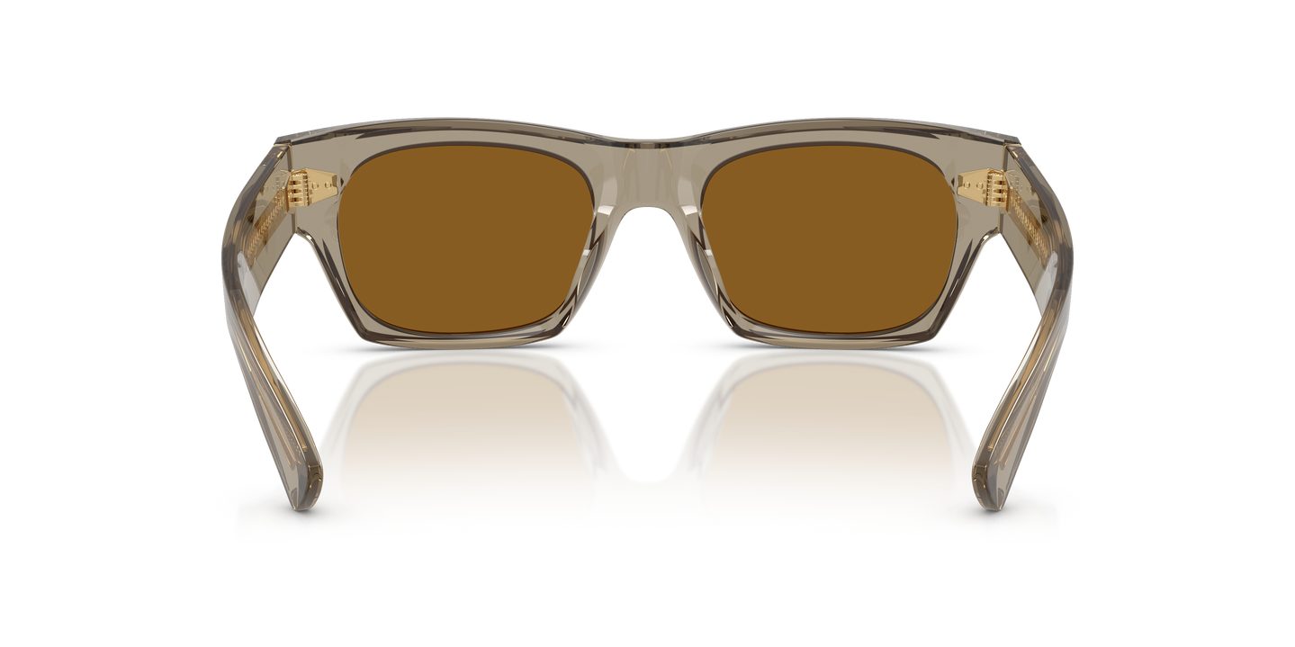Oliver Peoples Kasdan 18K with Sencha frame and Brown lenses - Image Nosepads