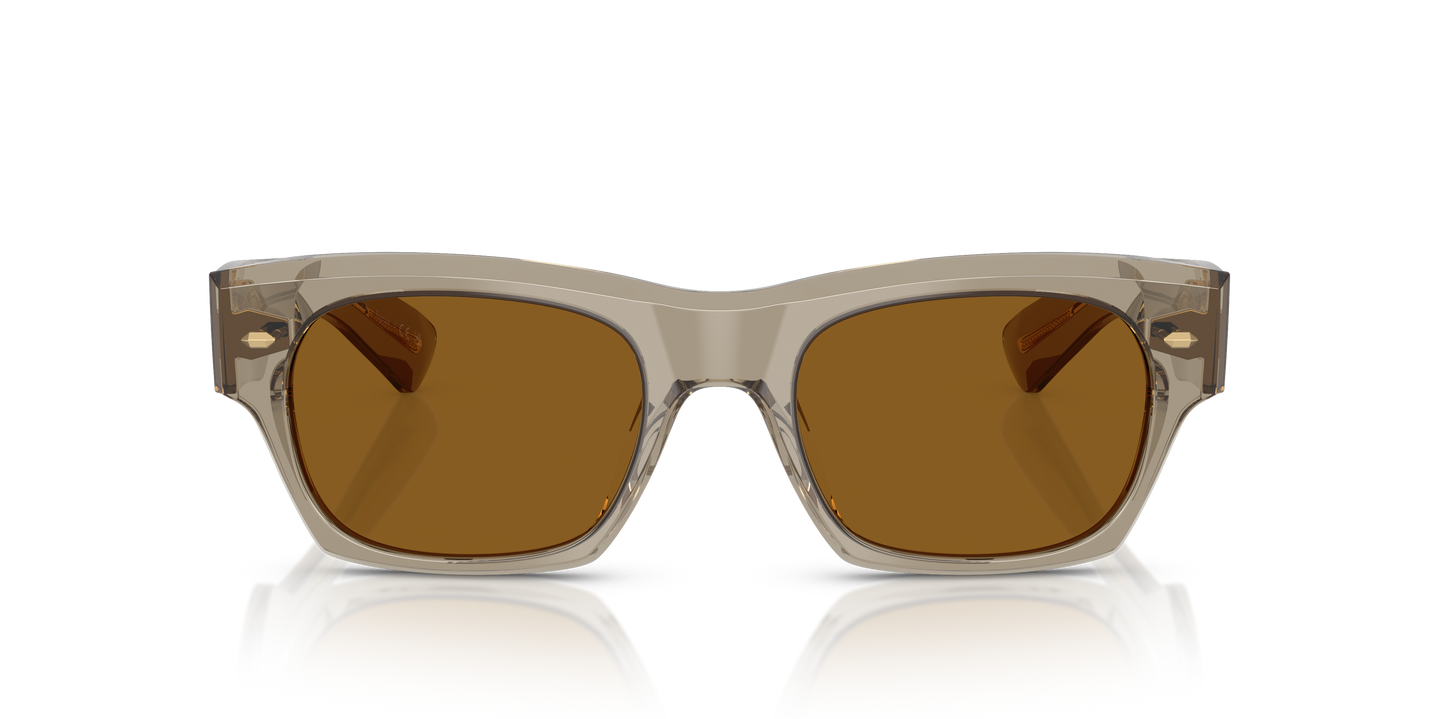 Oliver Peoples Kasdan 18K with Sencha frame and Brown lenses - Image Lenses