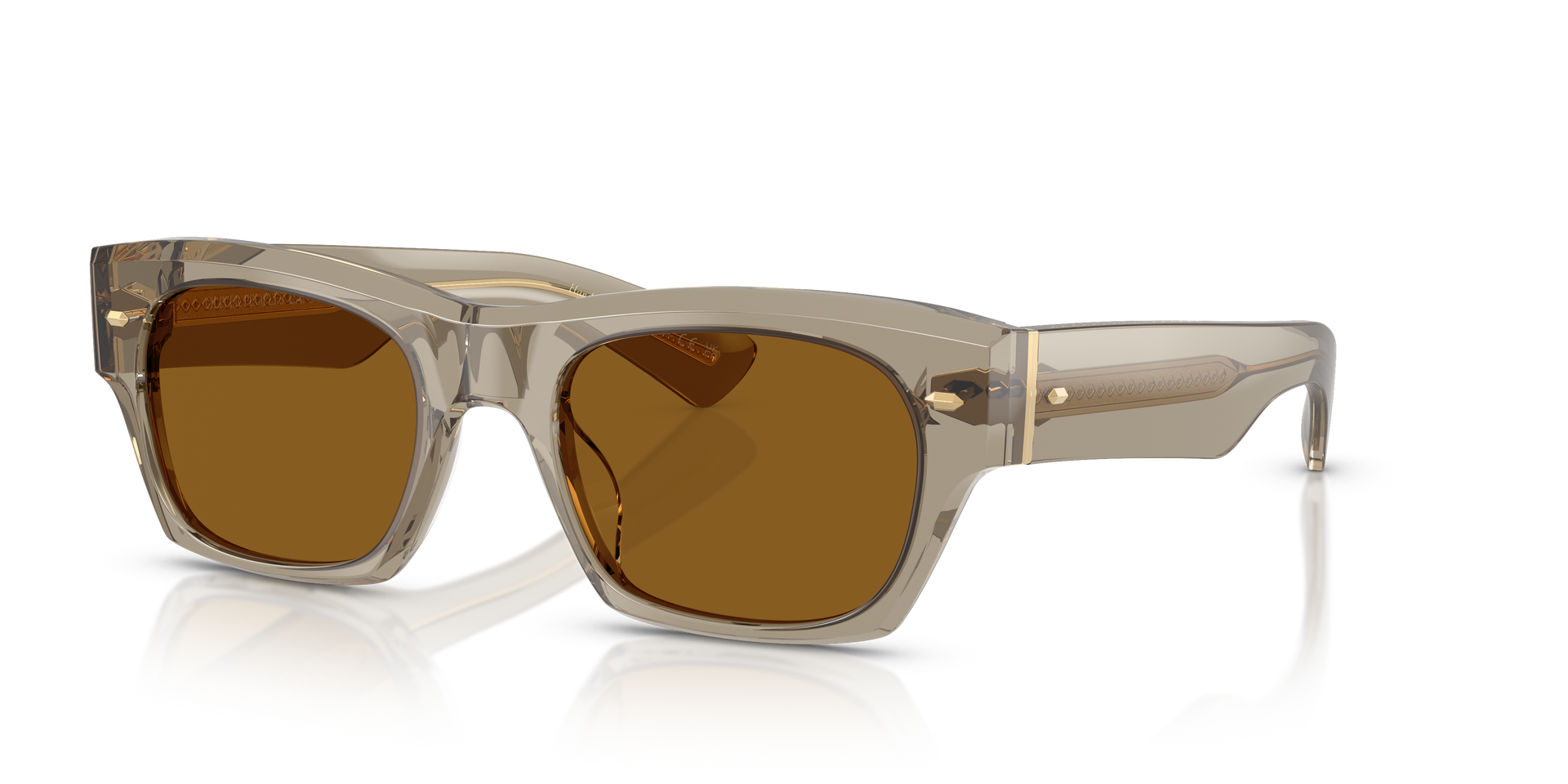 Oliver Peoples Kasdan 18K with Sencha frame and True Brown lenses