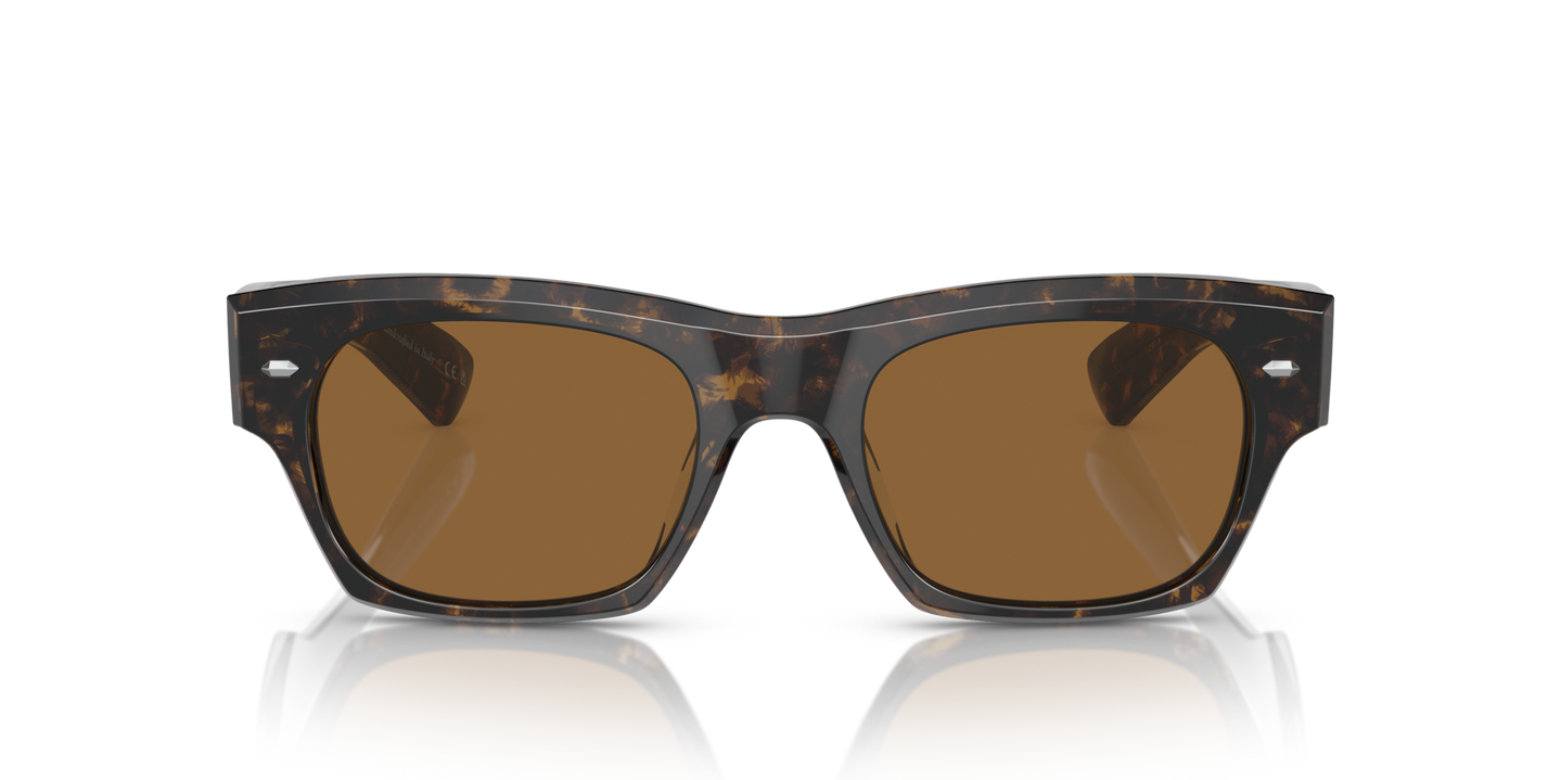 Sie Oliver Peoples Kasdan mit Walnut Tortoise Gestell und Braun Gläsern - Bild Gläser