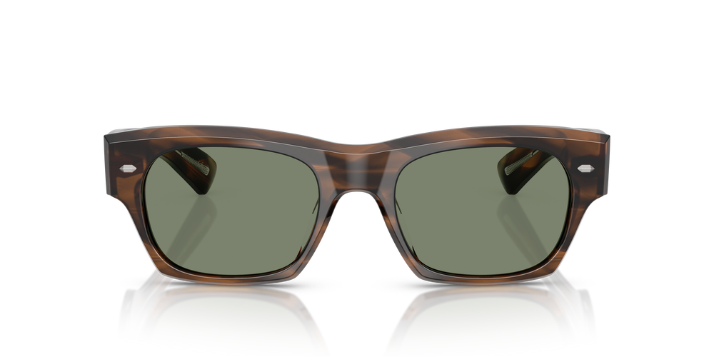 Sie Oliver Peoples Kasdan 18K mit Barchan Gestell und Grün Gläsern - Das Bild 2