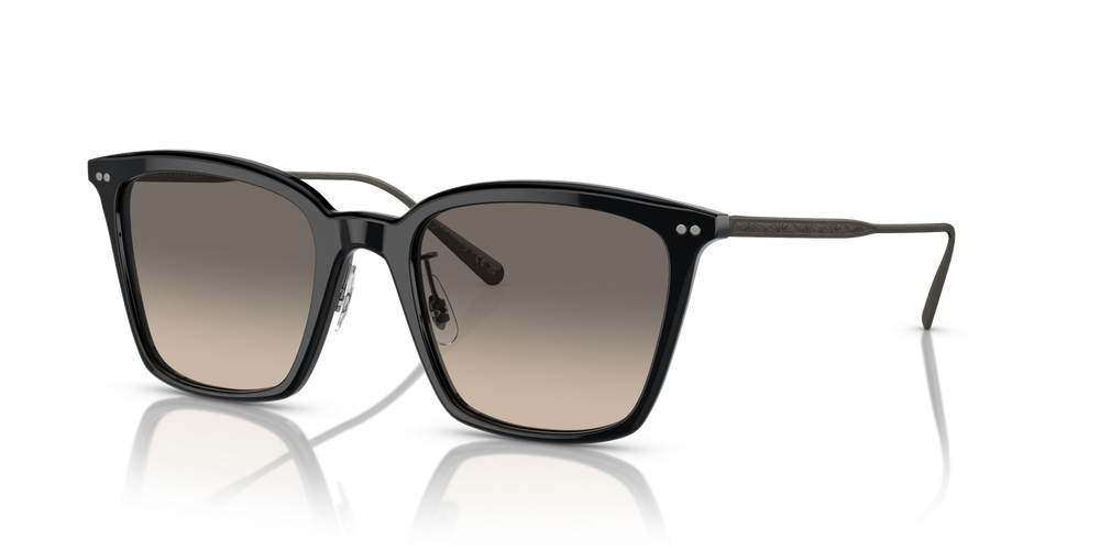 Oliver Peoples Luisella con montura Negro / Gris plateado antiguo y lentes Gris - imagen 3