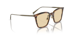 Oliver Peoples Luisella avec une monture Amaretto/Striped Honey/Antique Gold et des verres Jaune - image 3