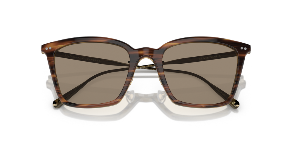 Oliver Peoples Luisella avec une monture Amaretto/Striped Honey/Antique Gold et des verres Jaune - image 6